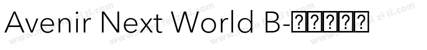 Avenir Next World B字体转换